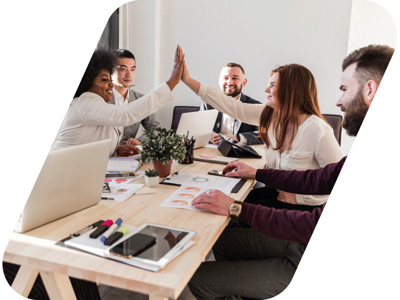 Equipo de trabajo satisfecho